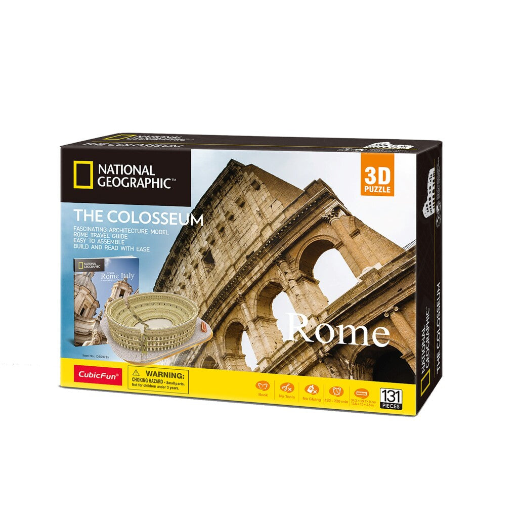 Cubic Fun National Geographic 3D Puzzel The Colosseum Rome 131 Stukjes 3D Puzzels Joy&Bloom