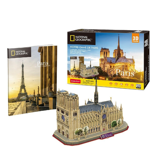 Cubic Fun National Geographic 3D Puzzel Notre-Dame Parijs 128 Stukjes Default Title 3D Puzzels Joy&Bloom