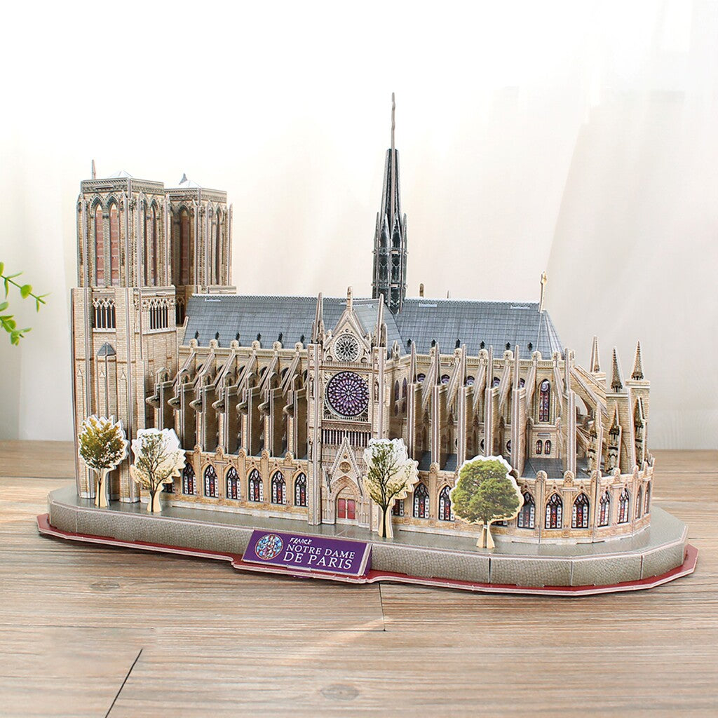 Cubic Fun National Geographic 3D Puzzel Notre-Dame Parijs 128 Stukjes 3D Puzzels Joy&Bloom