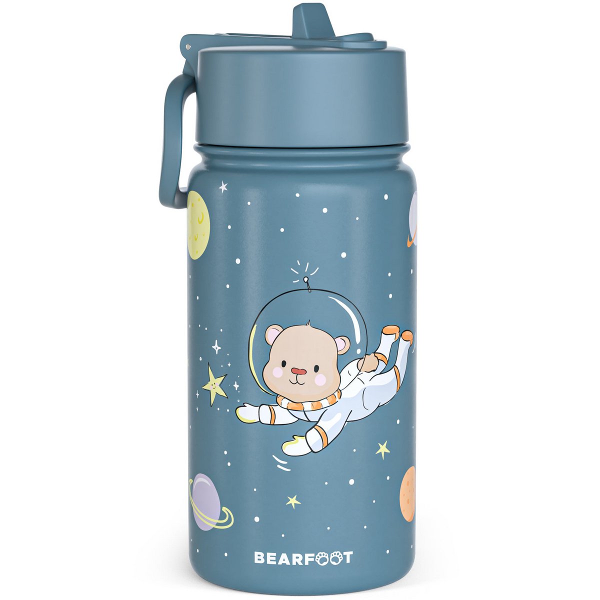 Thermo kinderdrinkfles RVS - Astro Beer blauw Joy&Bloom
