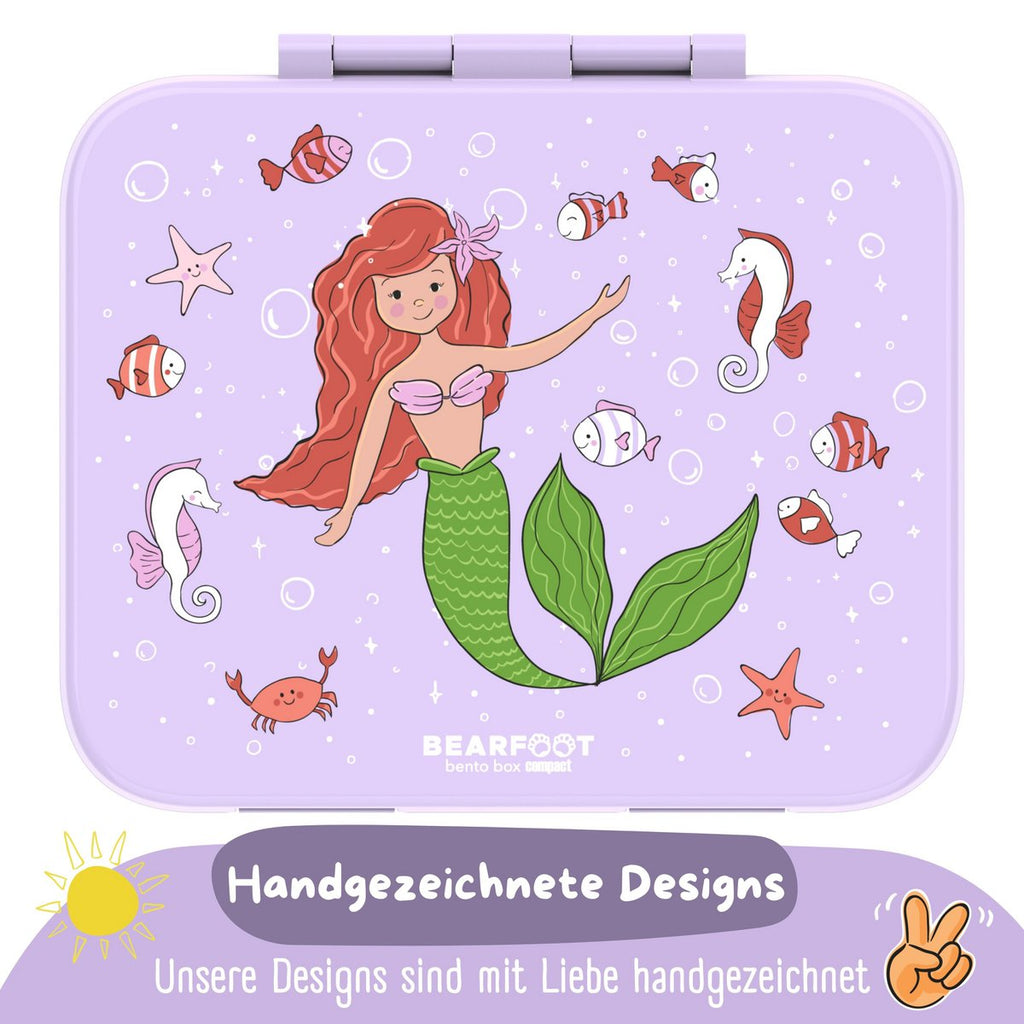 Lunchbox, lek -proof - zeemeermin lila Joy&Bloom