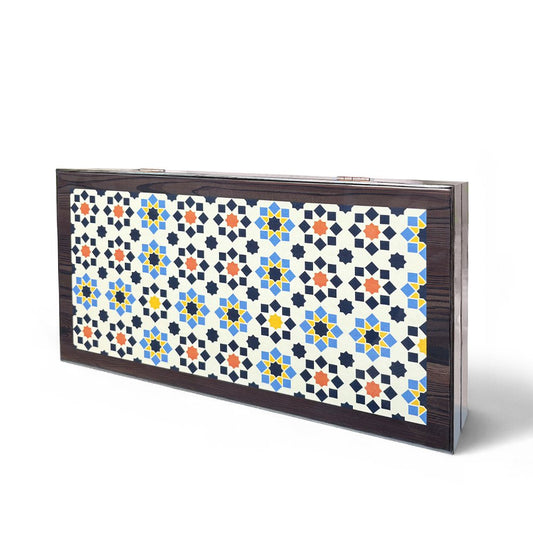 Biggdesign Star Backgammon-set, magnetische sluiting, krasbestendig oppervlak Joy&Bloom