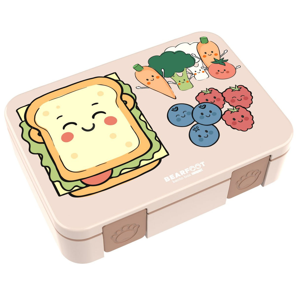Lunchbox met compartimenten, licht en lek -proof -Sandwich Brown Joy&Bloom