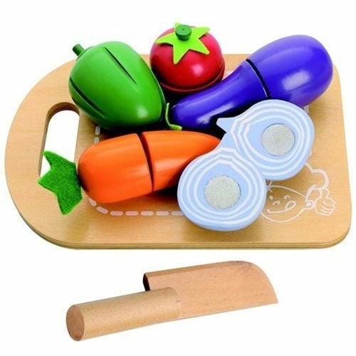 Plankje met snijgroente