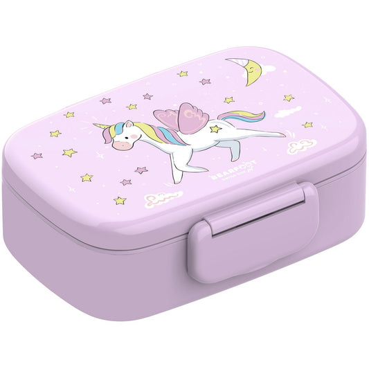 Kinderlunchbox met vakken, licht en lekvrij - eenhoorn Joy&Bloom