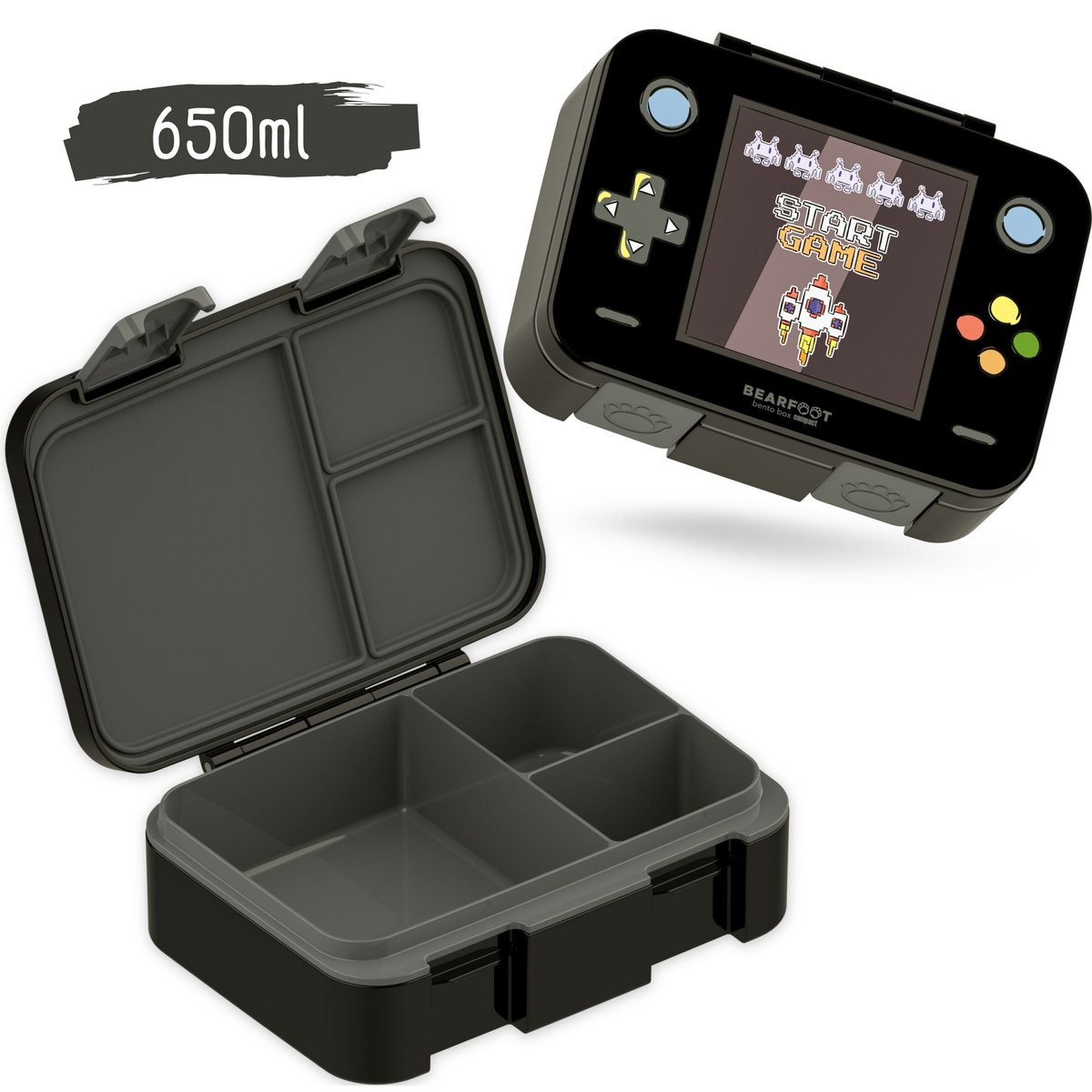 Leaf kan met onderwerpen, licht en lek -proof - game zwart