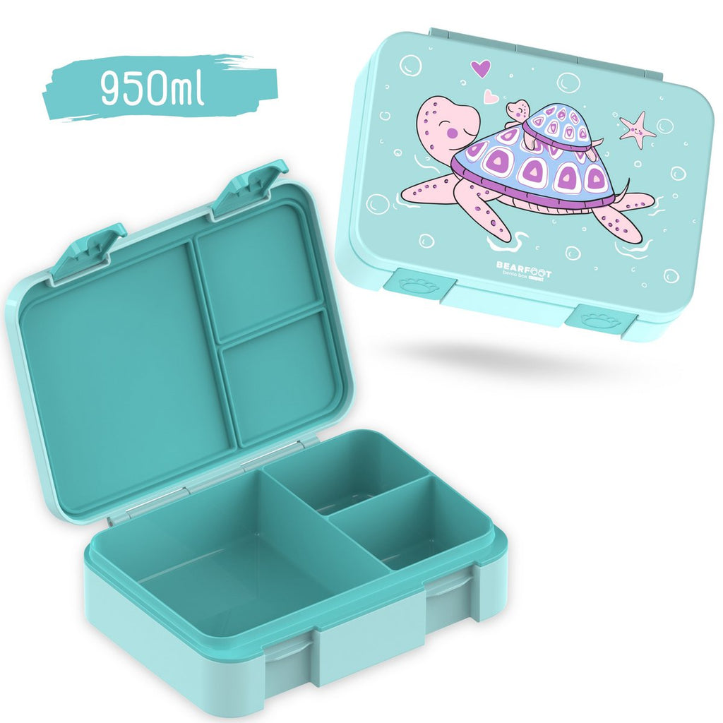 Lunchbox met compartimenten, licht en lek -proof - schildpad Joy&Bloom