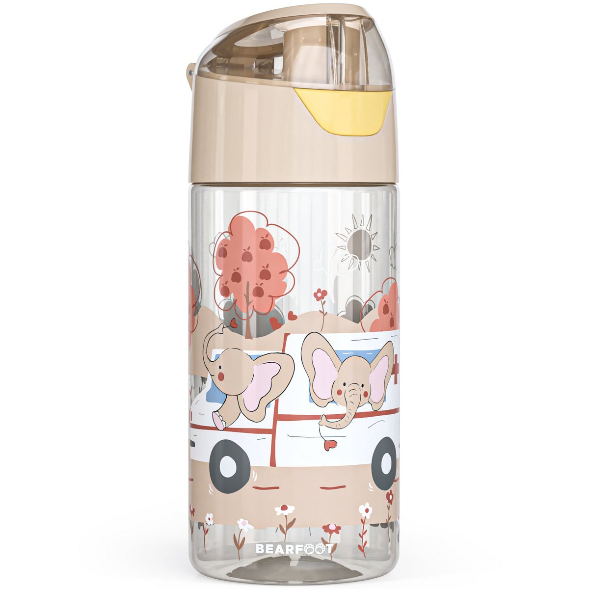 Kinderwaterfles, lichte waterfles - olifanten Joy&Bloom