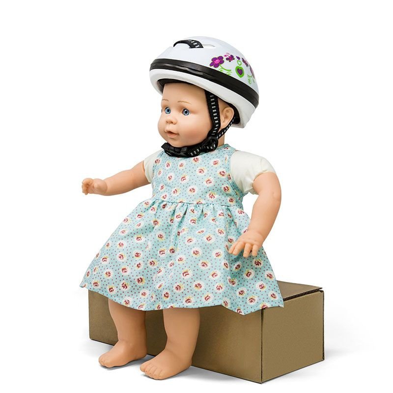 Fietshelm voor de pop wit