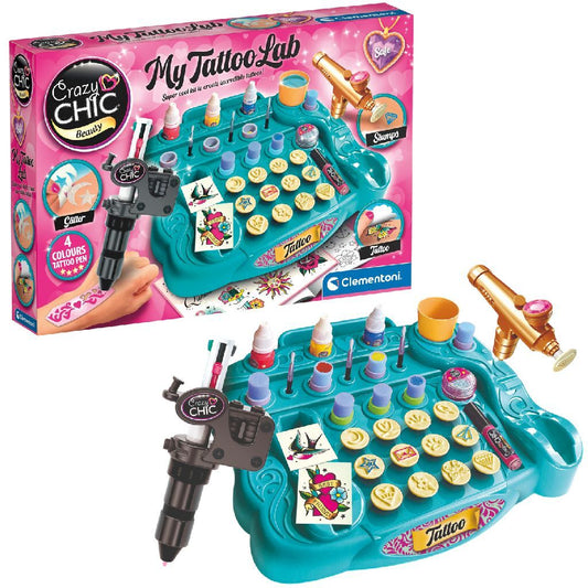 Clementoni Crazy Chic Tattoo Studio Default Title Make-up en Haar Joy&Bloom