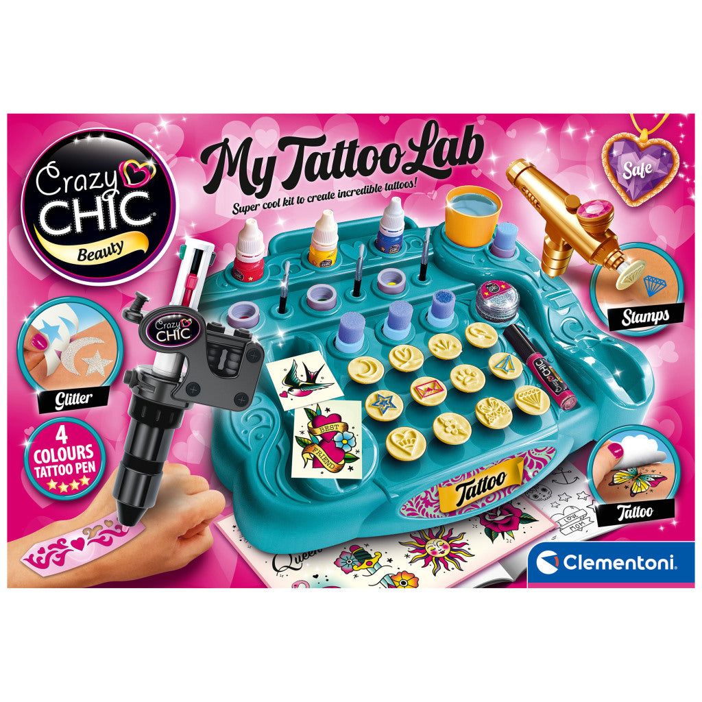 Clementoni Crazy Chic Tattoo Studio Make-up en Haar Joy&Bloom