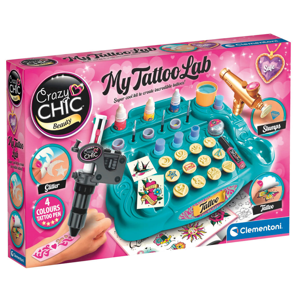 Clementoni Crazy Chic Tattoo Studio Make-up en Haar Joy&Bloom