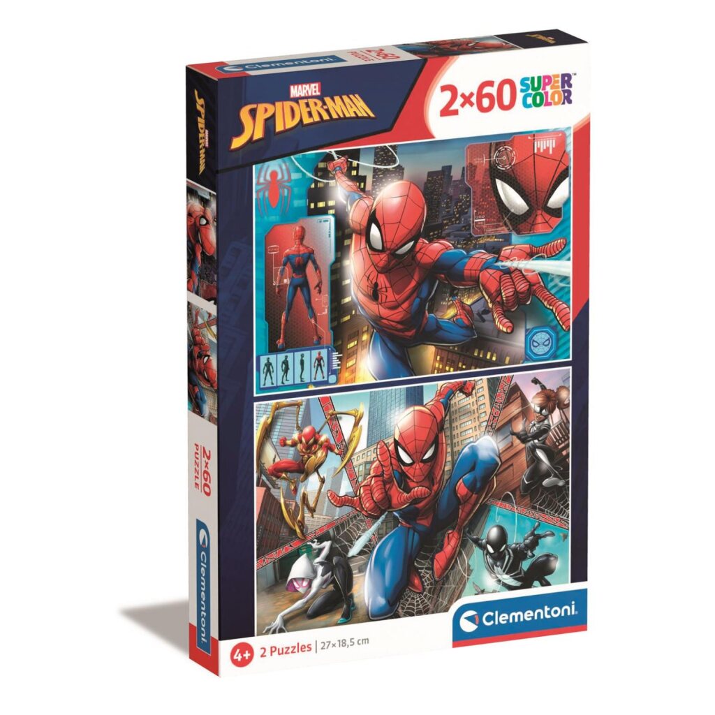 Clementoni Supercolor Puzzel Spiderman 2X60 Stukjes Default Title Kinderpuzzels Joy&Bloom