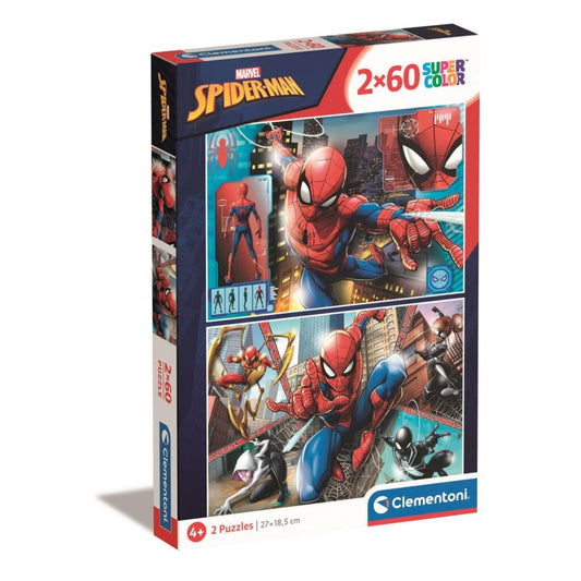 Clementoni Supercolor Puzzel Spiderman 2X60 Stukjes Default Title Kinderpuzzels Joy&Bloom