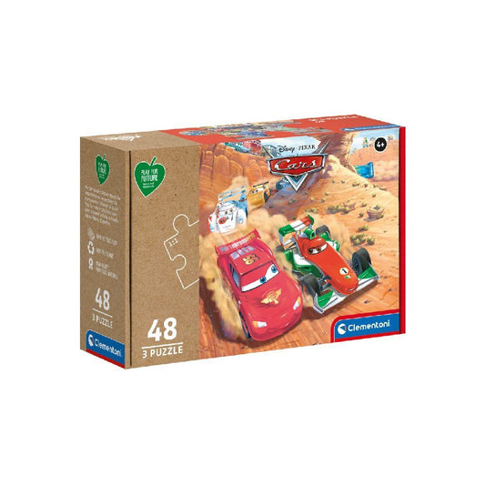 Clementoni Puzzel Disney Cars 3X48 Stukjes Default Title Kinderpuzzels Joy&Bloom