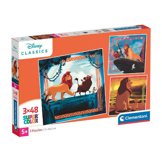 Clementoni Supercolor Puzzel The Lion King 3X48 Stukjes Default Title Kinderpuzzels Joy&Bloom