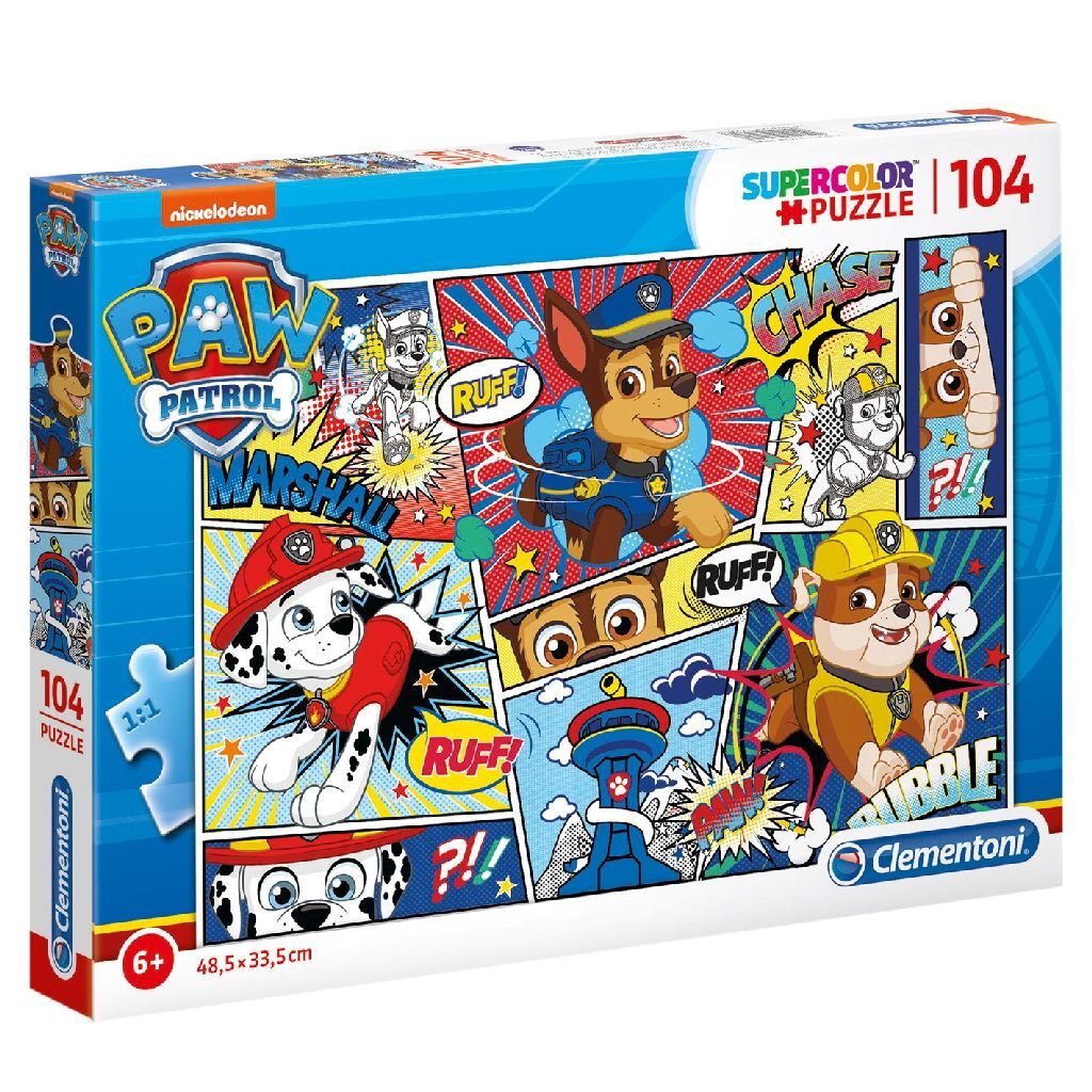 Clementoni Supercolor Puzzel Paw Patrol Strip 104 Stukjes Paw Patrol Joy&Bloom