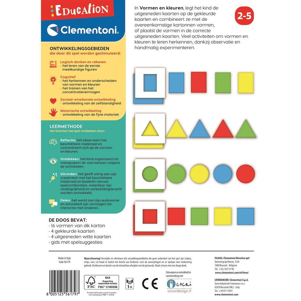 Clementoni Education Vormen En Kleuren Spelend Leren Joy&Bloom