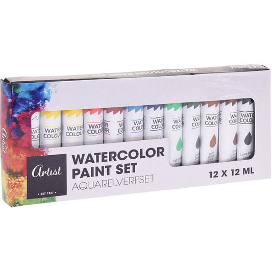 Artist Aquarelverf In Diverse Kleuren 12Ml - 12 Tubes Default Title Creatief & Knutselen Joy&Bloom