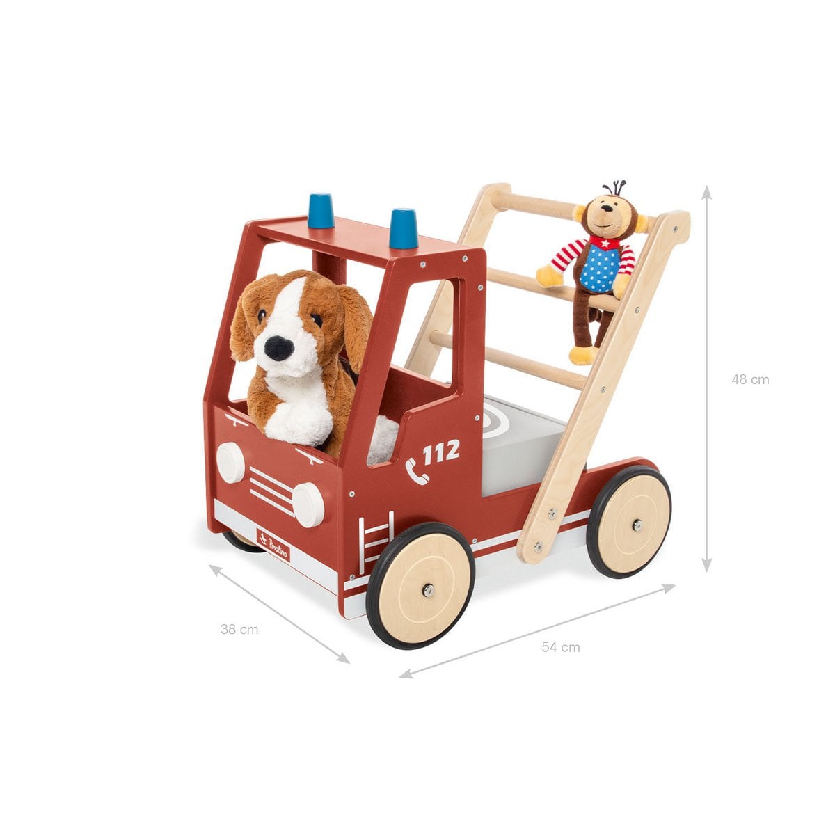Loopwagen "Brandweerauto Fred" Joy&Bloom