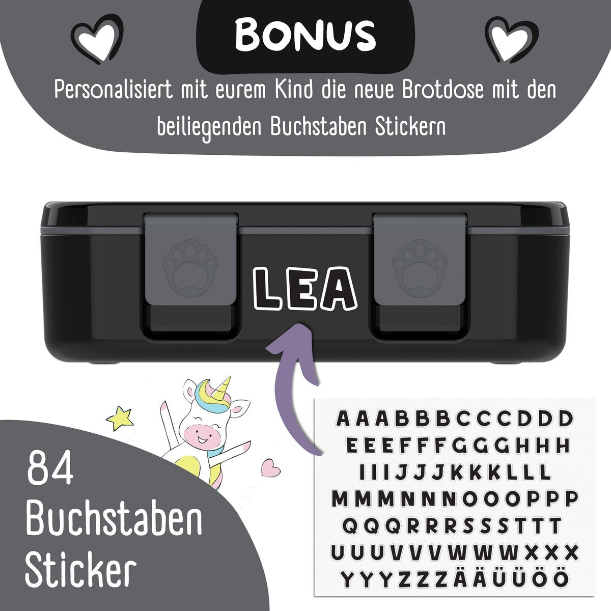 Leaf kan met onderwerpen, licht en lek -proof - game zwart Joy&Bloom