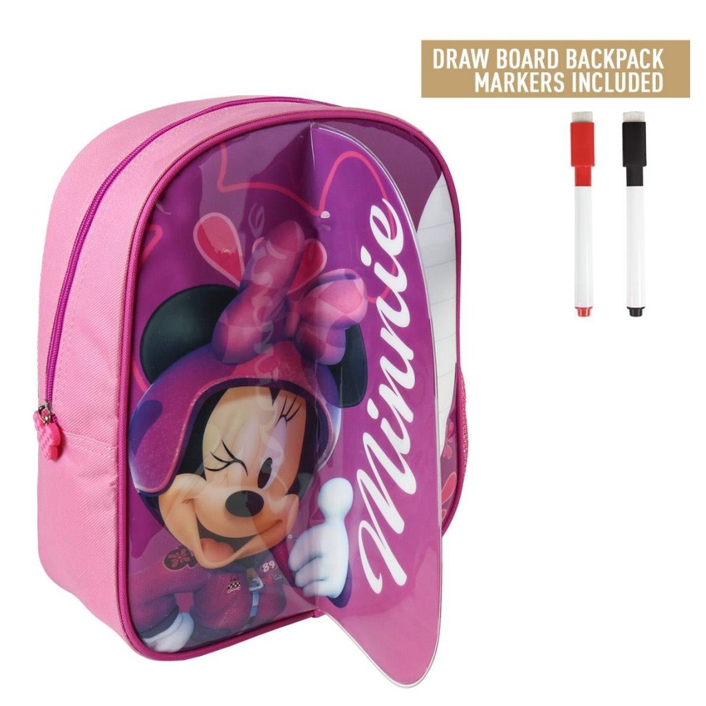 Cerda Disney Minnie Mouse Rugzak Met Schrijfgedeelte + 2 Markers 25X31X10 Cm Roze Rugzakken en Tassen Joy&Bloom