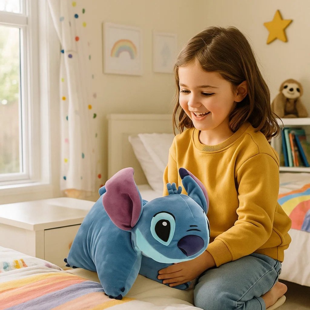Disney Stitch Knuffelkussen Stitch 45X28 Cm Blauw Knuffels Joy&Bloom