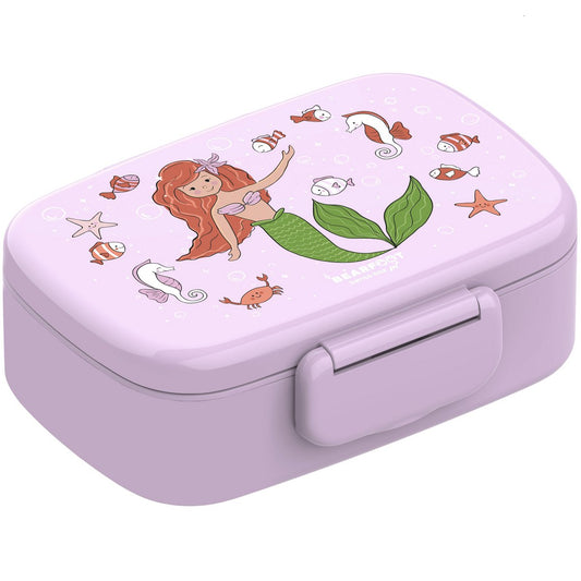 Kinderlunchbox met vakken, licht en lekvrij - zeemeermin Joy&Bloom