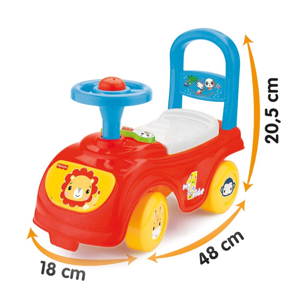 Fisher Price Loopauto + Toeter Rood/Blauw/Geel Loopauto's Joy&Bloom