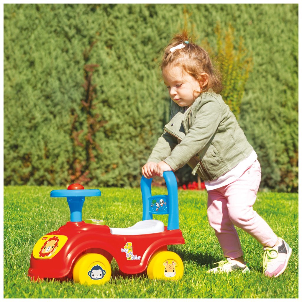 Fisher Price Loopauto + Toeter Rood/Blauw/Geel Loopauto's Joy&Bloom