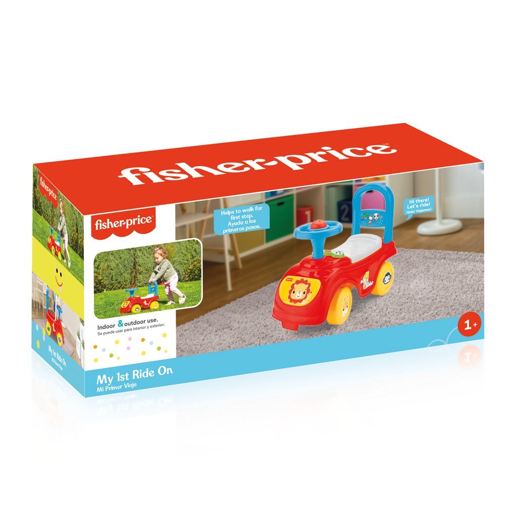 Fisher Price Loopauto + Toeter Rood/Blauw/Geel Loopauto's Joy&Bloom