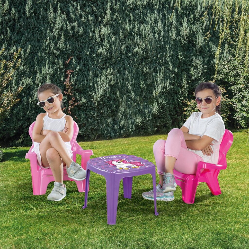 Dolu Unicorn Roze Tafel Met Stoeltjes Tafel en Stoel Sets Joy&Bloom