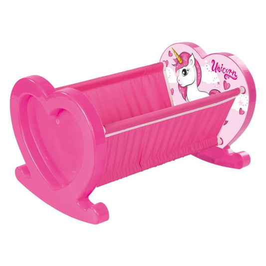 Dolu Eenhoorn Poppenwiegje Roze Default Title Poppenhuis Accessoires Joy&Bloom