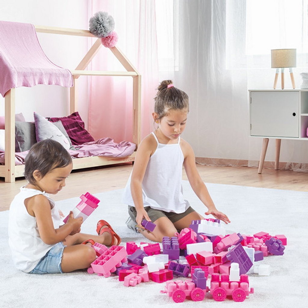 Dolu Eenhoorn Jumblocks Trein Met 20 Blokken Roze Bouwen Joy&Bloom