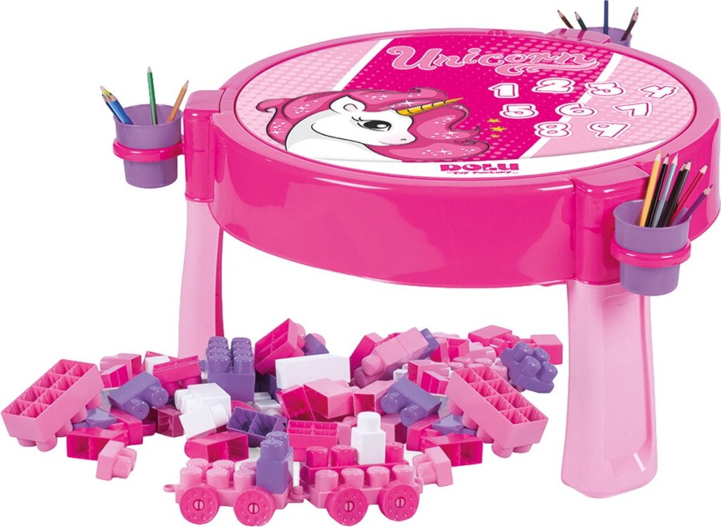 Dolu Unicorn Activiteiten Tafel Inclusief 100 Blokken Default Title Activiteitentafels Joy&Bloom