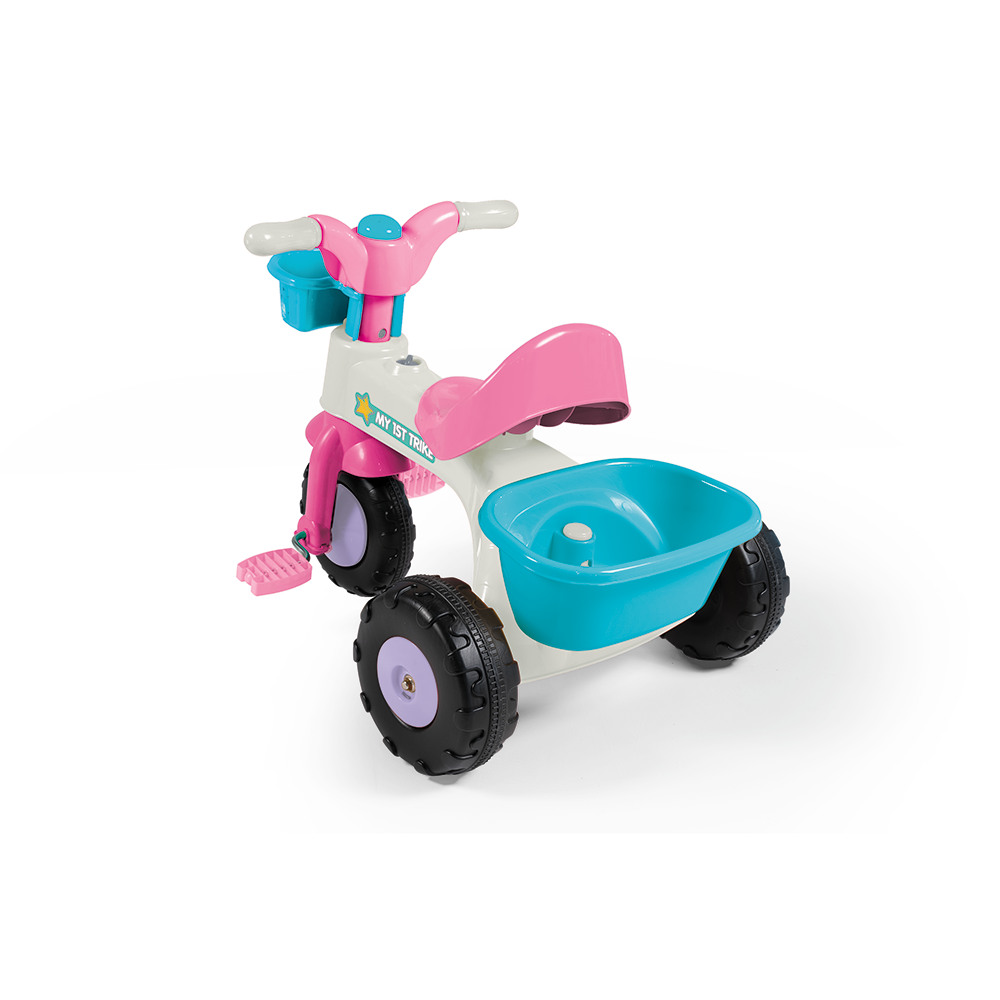 Dolu My First Trike Kinder Driewieler Roze/Wit/Blauw Driewielers Joy&Bloom