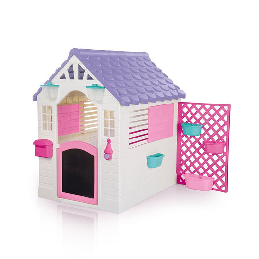 Dolu Tuin Speelhuis Met Accessoires Roze/Paars 140X127X107.5 Cm Default Title Speelhuizen Joy&Bloom