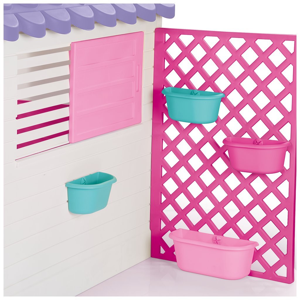 Dolu Tuin Speelhuis Met Accessoires Roze/Paars 140X127X107.5 Cm Speelhuizen Joy&Bloom