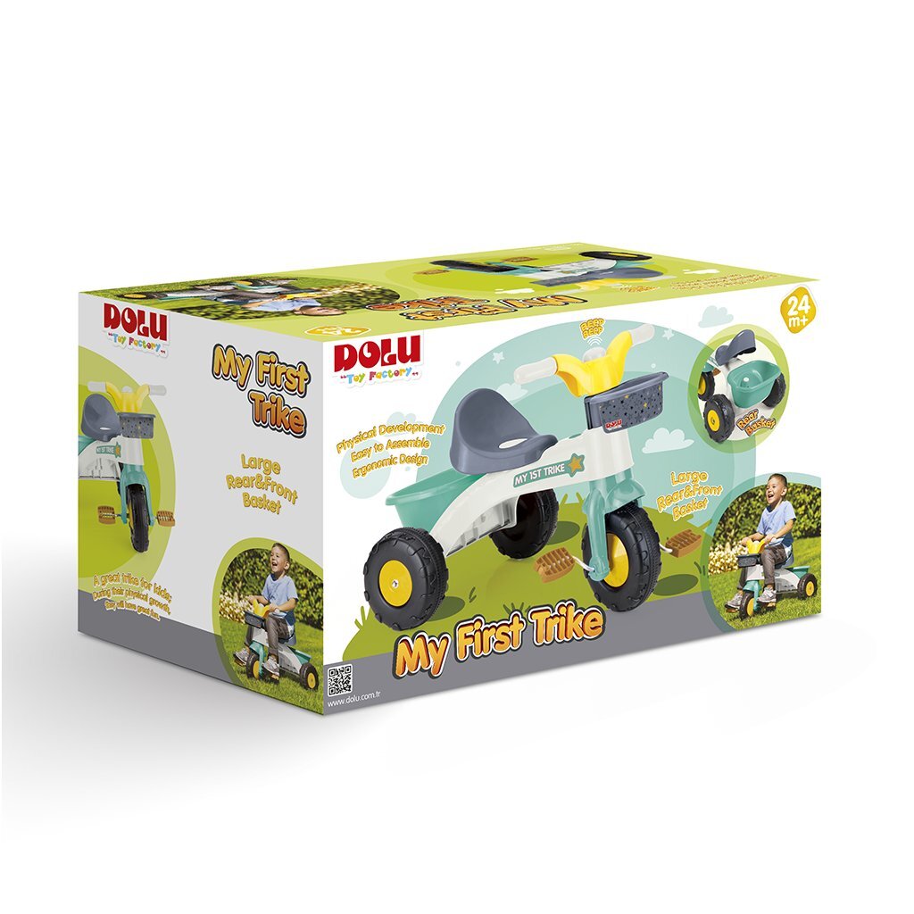Dolu Driewieler 70X47X70 Cm Groen/Geel/Wit/Grijs Driewielers Joy&Bloom