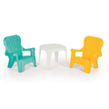 Dolu Tafel Met 2 Stoelen Turquoise/Geel Default Title Tafel en Stoel Sets Joy&Bloom