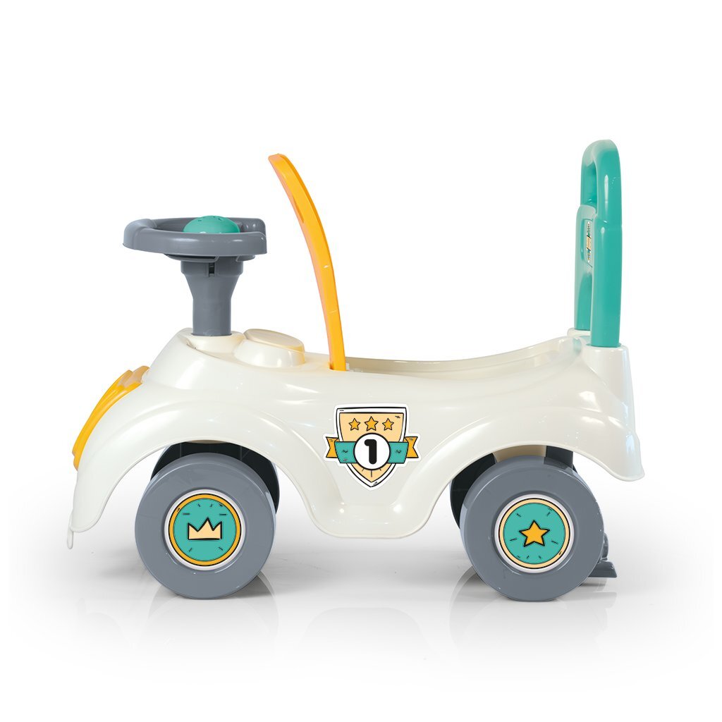 Dolu Loopauto Met Toeter Wit/Groen/Geel 47X37X20.5Cm Loopauto's Joy&Bloom