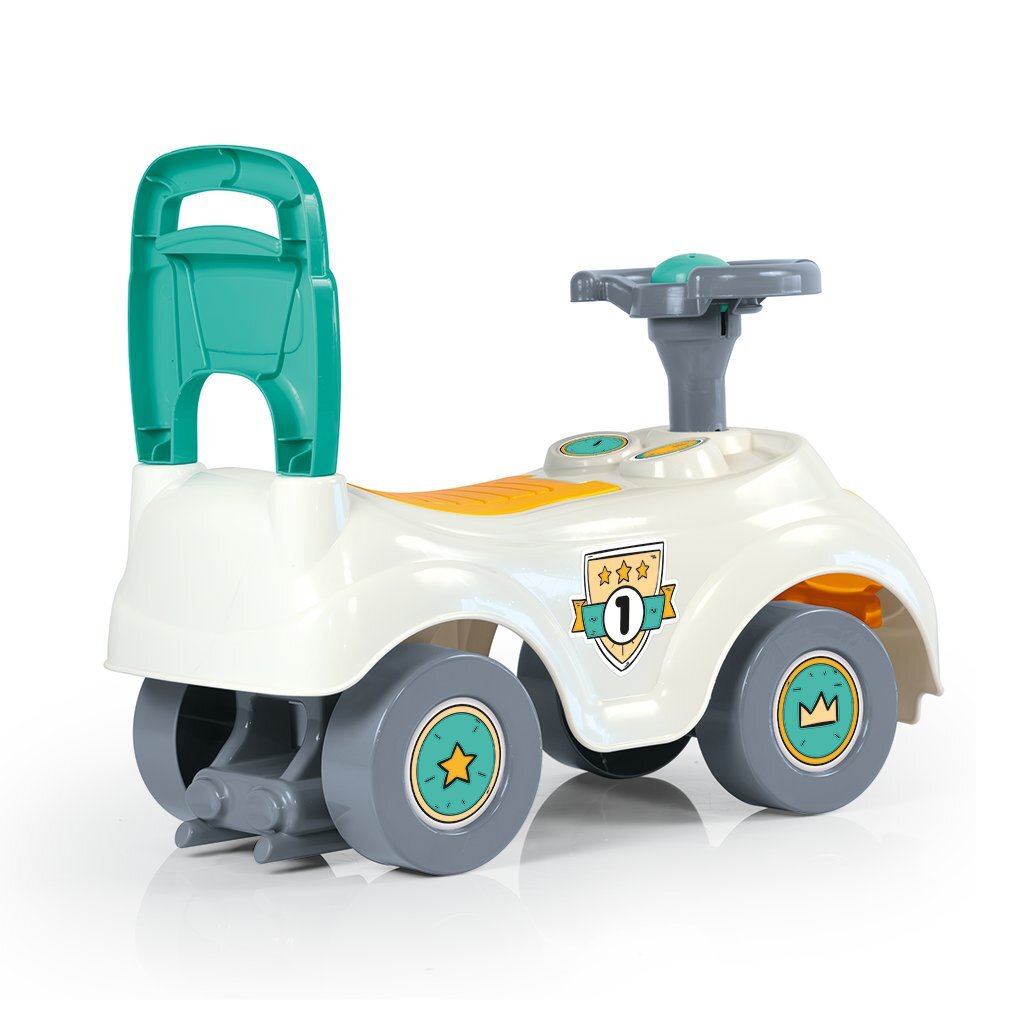Dolu Loopauto Met Toeter Wit/Groen/Geel 47X37X20.5Cm Loopauto's Joy&Bloom