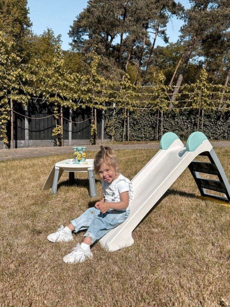 Dolu Waterglijbaan 72X133X45 Cm Wit/Blauw/Geel Glijbanen Joy&Bloom