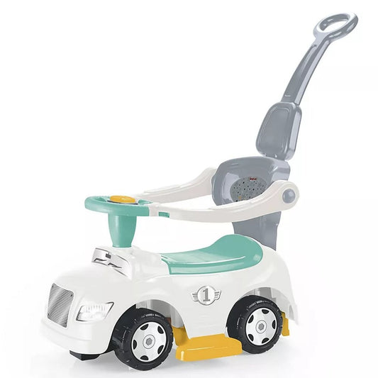 Dolu 3In1 Loopauto Met Handgreep + Toeter Wit/Blauw/Grijs/Geel Default Title Loopauto's Joy&Bloom