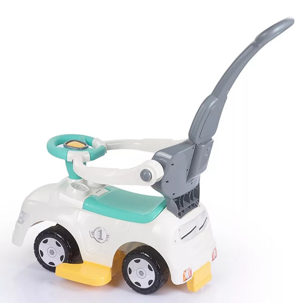 Dolu 3In1 Loopauto Met Handgreep + Toeter Wit/Blauw/Grijs/Geel Loopauto's Joy&Bloom