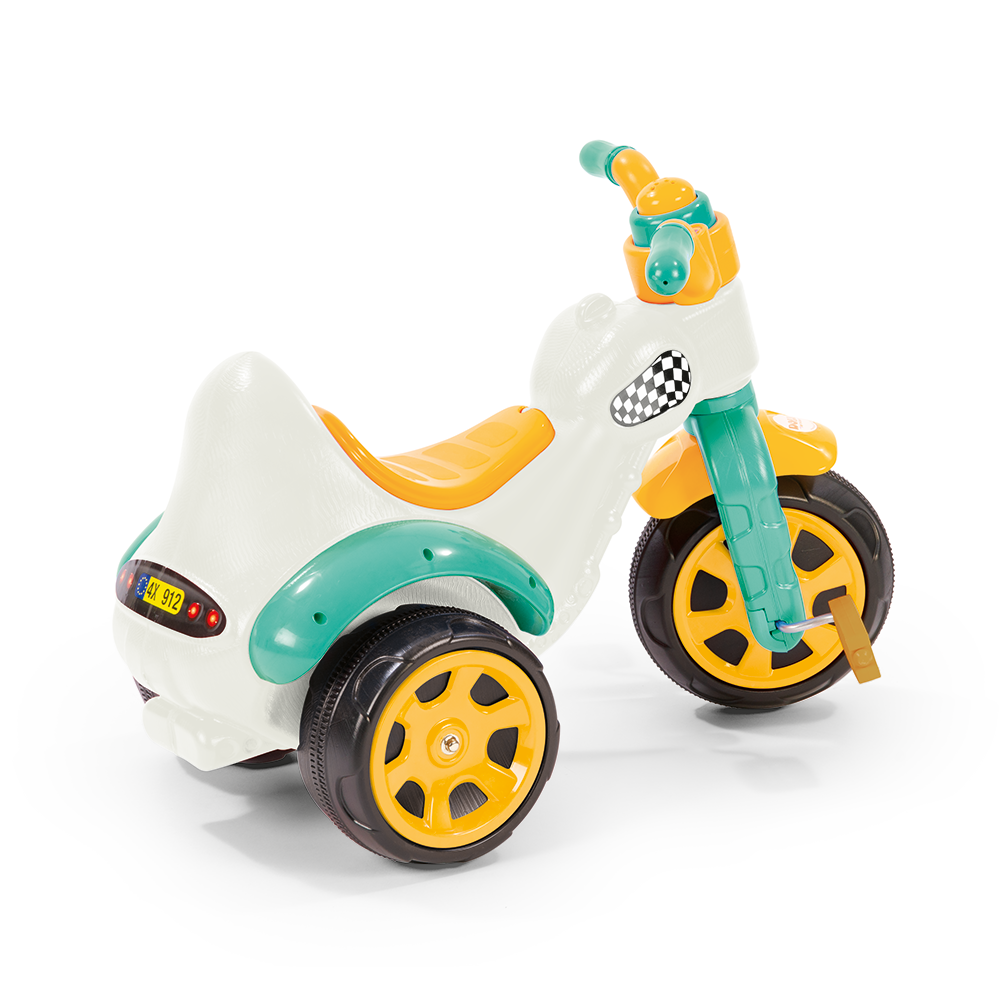 Dolu Super-Bike Driewieler Wit/Blauw/Geel Driewielers Joy&Bloom