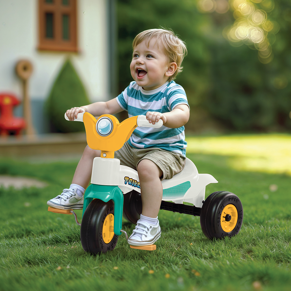 Dolu Trike Driewieler Wit/Blauw/Geel 49X42X60Cm Driewielers Joy&Bloom