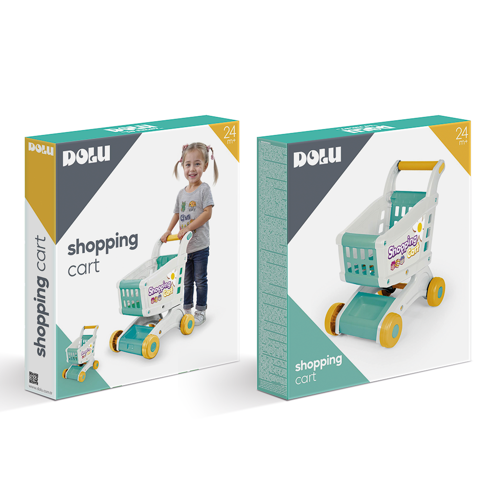 Dolu Winkelwagen Wit 48.5X42.5X31Cm Winkel Speelgoed Joy&Bloom