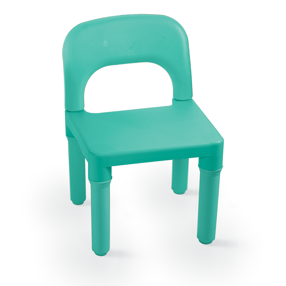 Dolu Kinder Tafel Met 2 Stoelen Turquoise/Geel Tafel en Stoel Sets Joy&Bloom