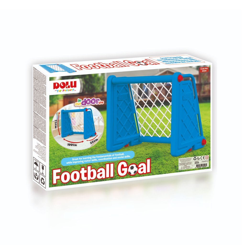 Dolu Voetbal Goal 100X75X55 Cm Blauw Default Title Voetbaldoelen Joy&Bloom